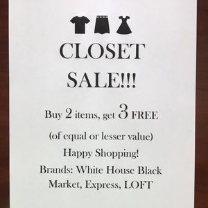 Closet Sale!!